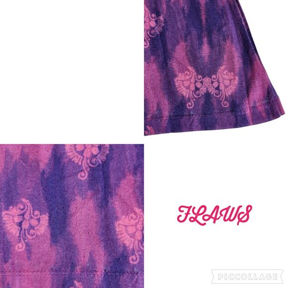 APT 9 Purple Pink Multi Color Paisley Ikat V Neck Sleeveless Tunic Top sz S - Picture 8 of 12